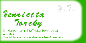 henrietta toreky business card